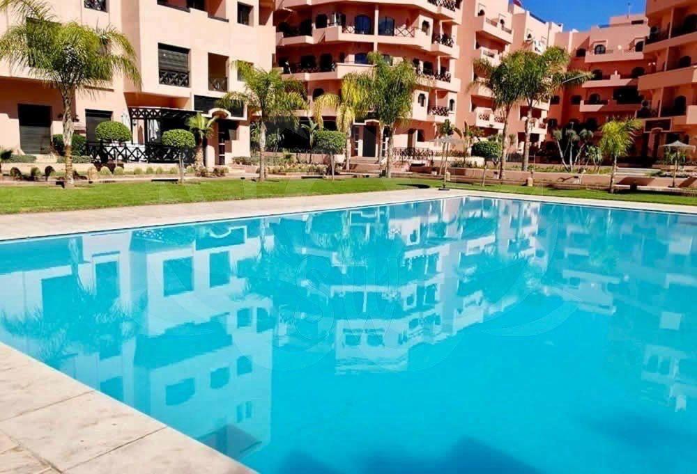 Un Moderne Chic Appartement Vue Sur Piscine Marrakesch Exterior foto